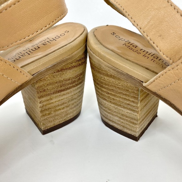 SOLD! Sophia Milano Italy Slingback Block Heel Sandals - Picture 8 of 10
